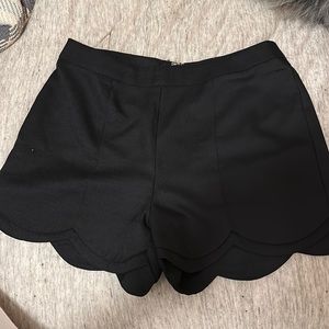 Boutique style scallop black business shorts!